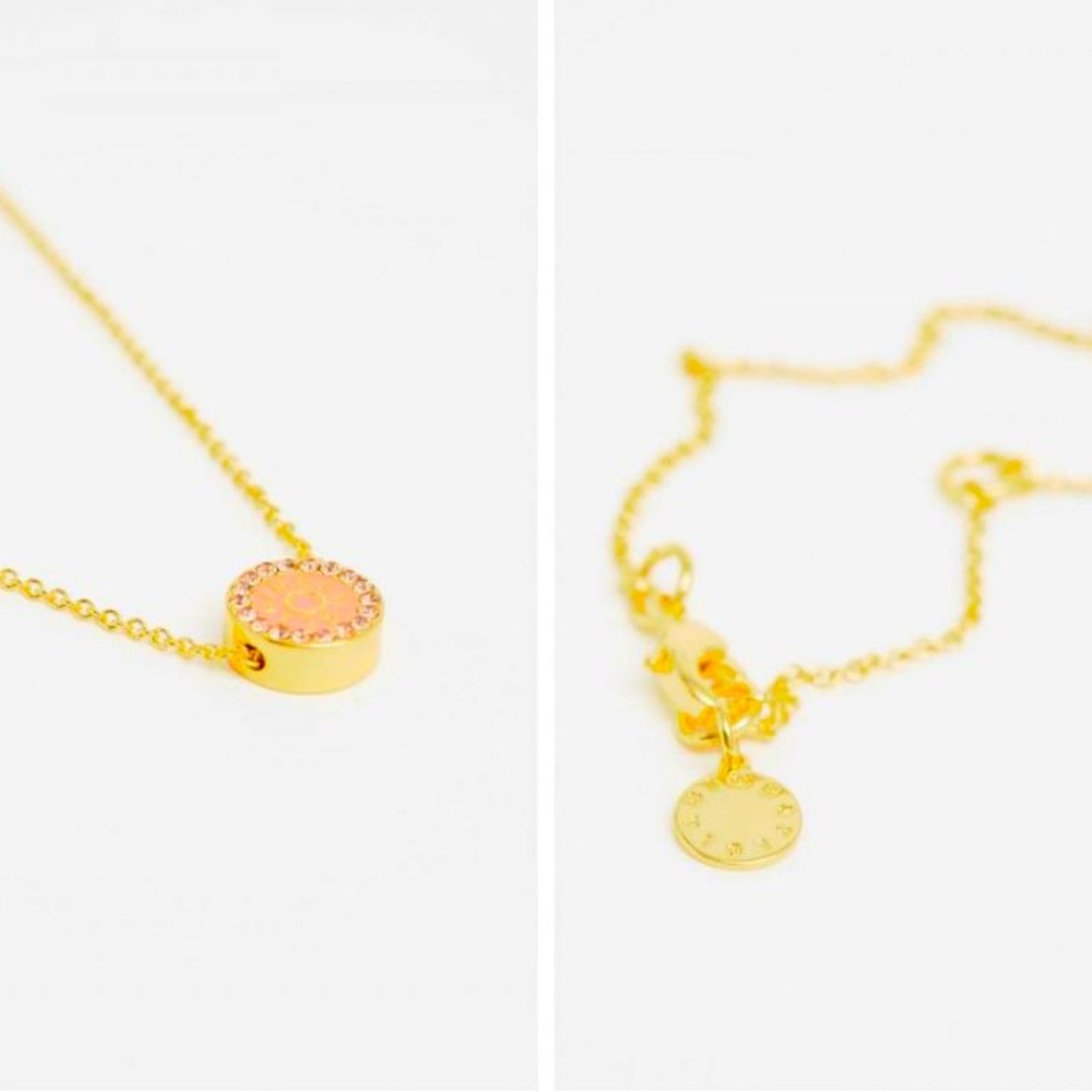 BIMBA Y LOLA Logo Crystals Chain Necklace | Love Collection Bimba Y Lola Coral